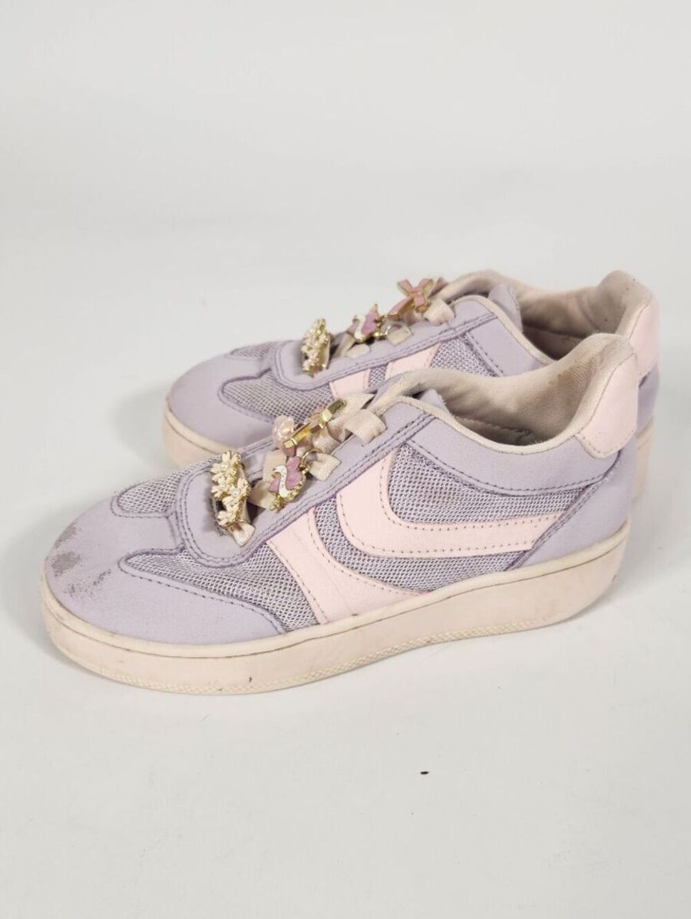 Steve Madden Lavender Pink Charm Bow Sneakers